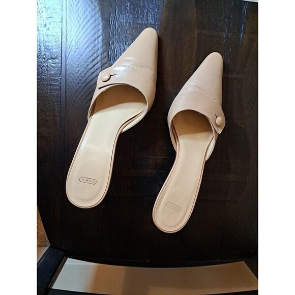 Coach Beige Leather Sandals - Picture 1 of 9
